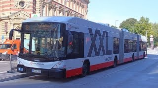 Doppelgelenkbus Hess Lightram Hybrid Hamburger Hochbahn Metrobus Double articulated bus [upl. by Aihseym]