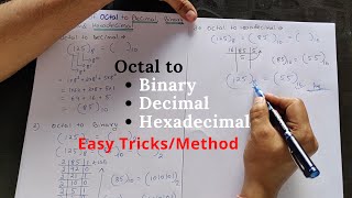 Octal to Decimal Binary amp Hexadecimal Hindi  Number system conversion  Digital electronics [upl. by Legir267]