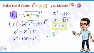 Hallar x que es uno de los componentes del vector Vectores en el Plano [upl. by Andrej]