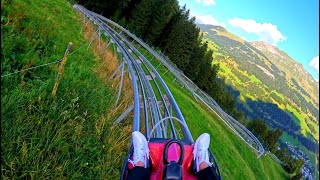 The Longest Alpine Mountain Coaster Ride in Switzerland  🇨🇭 Churwalden [upl. by Hadnama]