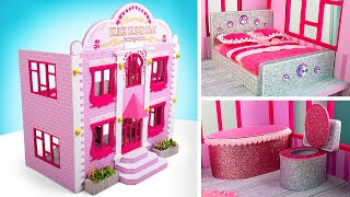 Cómo hacer la más hermosa mansión rosa con mini dormitorio y baño [upl. by Balduin]