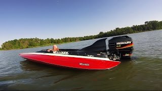 120mph XR2001 Allison Craft  Crazy Fast  315ss Drag 400hp  EastTNFishing and GoPro [upl. by Enilorac]