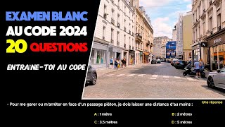 Examen blanc au test du code de la route 2024  20 Questions [upl. by Levania]