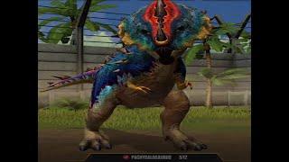 Jurassic World PACHYRHINOSAURUSMEGALOSAURUSPACHYGALOSAURUS game mobilegame jurassicworld [upl. by Ahsiekram]