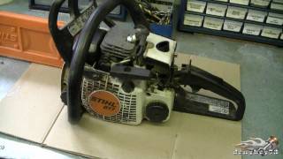 HOW TO  Carburetor amp Fuel Line Repair on STIHL 017 MS170 018 M180 Chainsaw Part 13 [upl. by Kellda94]