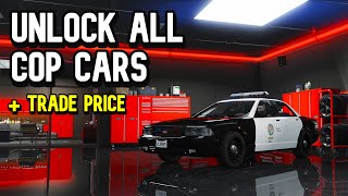 Gta Online How to Unlock Stanier Le Cruiser and Trade Prices for All Police Cars [upl. by Cirde409]