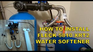 Installing Water Softener FLECK 5810 XTR2  step by step [upl. by Ayikur]