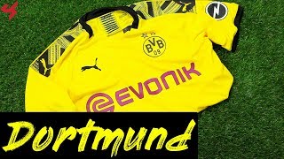 Puma Borussia Dortmund 201920 Home Soccer Jersey Unboxing  Review [upl. by Trygve]