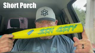 Senior Softball Bat Reviews Short Porch Sin City 1275 Twopiece [upl. by Neehsas339]