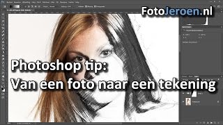 Tekening maken van een foto in Photoshop [upl. by Okime]