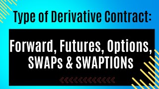 Types of Derivative Forward Futures Options and SWAPs netjrf assistantprofessor derivatives [upl. by Harp]