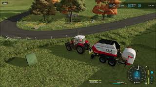 Farming Simulator 22 How to bale grasssilage [upl. by Gnoht]