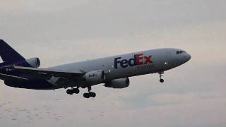 FedEx DC10 Landing at DFW Airport [upl. by Ardnaeel]