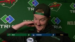 Dubnyk happy after Wilds bounceback win over Vancouver [upl. by Kieran672]