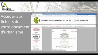 Accès aux fichiers des documents durbanisme [upl. by Airamalegna]