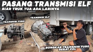 TRUK KIKI CORE PASANG MESIN TRANSMISI ELF‼️ UDAH GAK PAKEK TRANSMISI FUSO LAGI [upl. by Sheley]