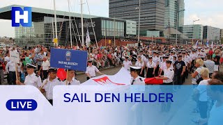 TERUGKIJKEN optocht van bemanning schepen Sail Den Helder tijdens de Crew Parade [upl. by Ahidam197]