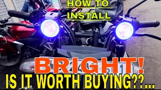 How To Install U7 Led Projector Fog Light  Best Fog Light For Any Bikes  Angel Ring amp parking 💡 [upl. by Samaria]