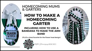 How To Make a Homecoming Garter Using a Bandana for Arm Band  HOCO Full Assembly Basic Tutorial [upl. by Alfi]