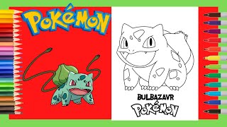 How To Color  Pokemon Bulbasaur  Crayola Markers [upl. by Lucius844]