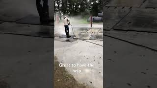 Powerwashing the cubicle mats [upl. by Aneehc]