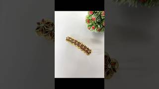 Barrette clip making with Lakshmi coins and Kundan stones shorts handmade hiddentalentz2442 [upl. by Nelak]