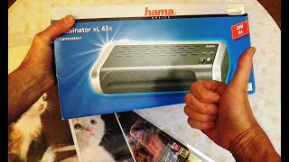 Laminator Machine hama L43 hama Laminator L43 DIN A4 [upl. by Ileyan743]