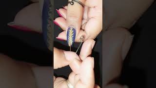 Nail art design at home with safety pin 🧷  nails shorts youtubeshorts trending [upl. by Ahsinoj466]