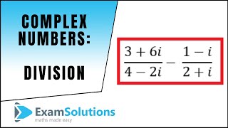 Complex Numbers  Division Example  ExamSolutions Maths Revision [upl. by Nrev382]