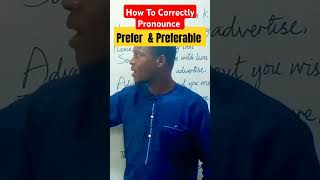 How To Correctly Pronounce Prefer and Preferable english learnenglish shorts fypシ゚viral [upl. by Naillil]