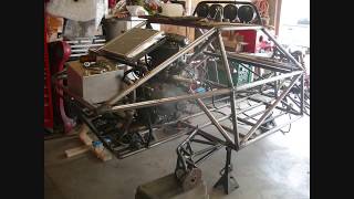 Buggy Go Kart motorcycle engine Mini sand rail CBR1000 powered project build [upl. by Suirauqram42]