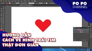 Hướng dẫn cách vẽ hình trái tim thật đơn giản bằng Illustrator [upl. by Woodruff]