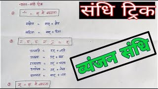 sandhi hindi grammar  sandhi viched hindi grammar trick  sandhi trick in hindivyanjan sandhi [upl. by Anilatsyrc]