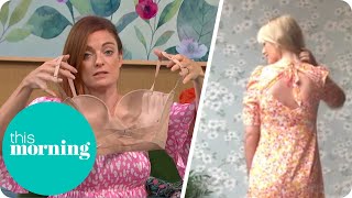 Fashion Stylist Reveals Bra Hack For Strapless Dresses  This Morning [upl. by Eilarol]