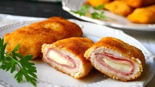 Pechugas rellenas de jamón y queso cordon bleu [upl. by Salguod]