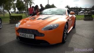 ORANGE Aston Martin V12 Vantage  Overview Revs and Accelerations [upl. by Ycam]