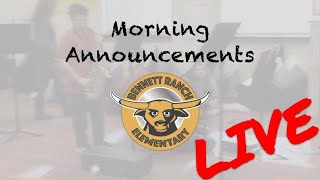 BRES  5242024  Live Morning Announcements [upl. by Hacissej699]