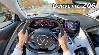 Living with the New 670hp Corvette Z06  Is the Flat Plane V8 Chevy a Supercar POV Binaural Audio [upl. by Sorazal]