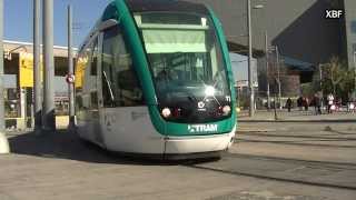 TRAM Trambesòs Barcelona  Plaça de les Glòries HD [upl. by Ayomat195]