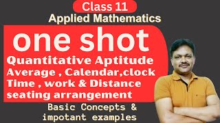 One Shot Series  Quantitative Aptitude  Applied Maths Class 11  Gaur Classes [upl. by Llegna947]