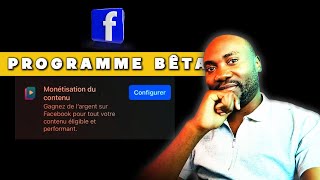 CONFIGURATION DE LA MONÉTISATION DU CONTENU  PROGRAMME BÊTA DE META  FACEBOOK [upl. by Ron]