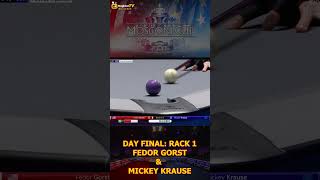 Day Final quotRack 1quot  Fedor Gorst vs Mickey Krause  Mosconi Cup magicianbilliardstv [upl. by Clementine]