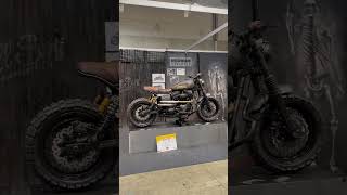 Our HarleyDavidson Dyna Scrambler build on display in our stand at Oslo Motor Show 2024 [upl. by Ailbert]