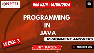 Programming in Java Week 3 Assignment Answers  NPTEL July 2024  Learn in brief [upl. by Crelin]