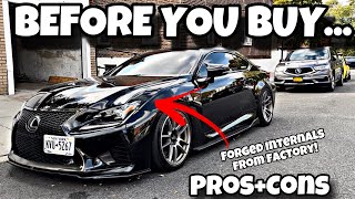 LEXUS RCF Pros amp Cons  Ultimate Buyers Guide 1 Year Ownership [upl. by Ezarra]