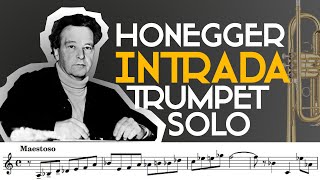 Arthur Honegger Intrada  Trumpet Sheet music [upl. by Latsyrd]