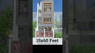 15X60 Feet Modern house design shorts [upl. by Gauldin]