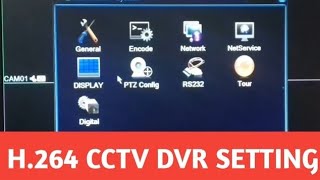 H264 CCTV DVR SETTINGDVR SETTINGDVR FUNCTIONDVR ALL SETTINGS [upl. by Ahsennod]