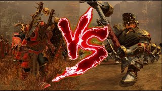 Hammerers Grudge Settlers VS Chosen of Khorne Total War Warhammer 3 [upl. by Amalle916]