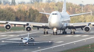 BOEING 747 vs CESSNA Citation  GET OUT OF MY WAY 4K [upl. by Shanda]